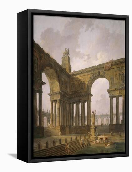 The Landing Place, 1787-88-Hubert Robert-Framed Premier Image Canvas