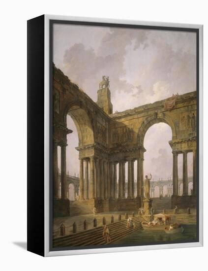 The Landing Place, 1787-88-Hubert Robert-Framed Premier Image Canvas