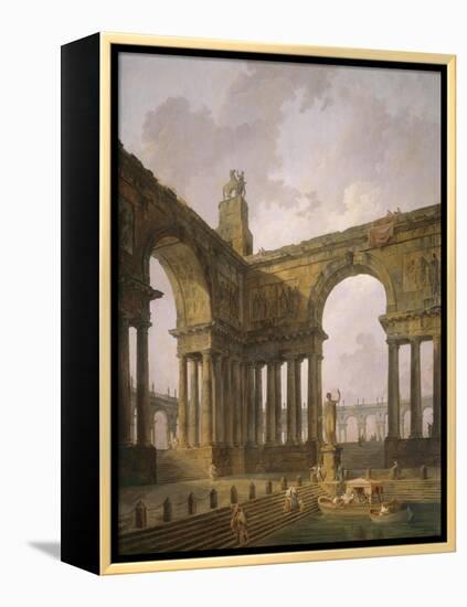 The Landing Place, 1787-88-Hubert Robert-Framed Premier Image Canvas