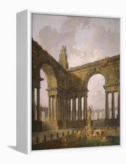 The Landing Place, 1787-88-Hubert Robert-Framed Premier Image Canvas