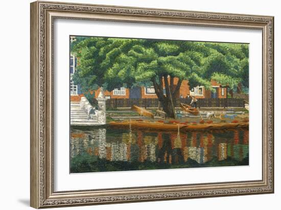 The Landing Stage, Stratford-Upon-Avon, 1928 (Oil on Canvas)-Charles Ginner-Framed Giclee Print