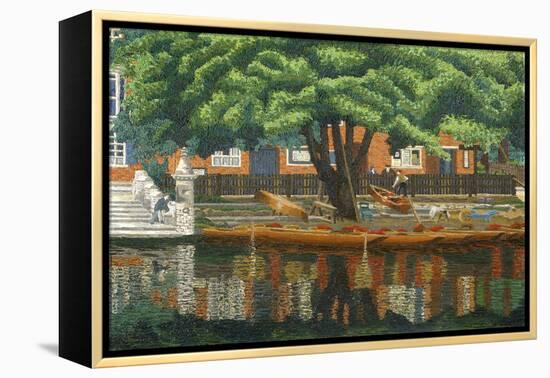 The Landing Stage, Stratford-Upon-Avon, 1928 (Oil on Canvas)-Charles Ginner-Framed Premier Image Canvas