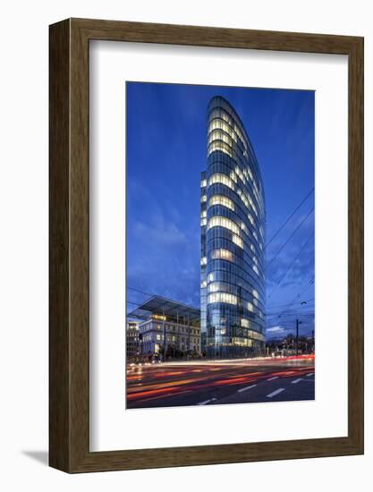 The Landmark Eliptical Commercial Office Building Gap at Graf Adolf Platz in Dusseldorf-Cahir Davitt-Framed Photographic Print