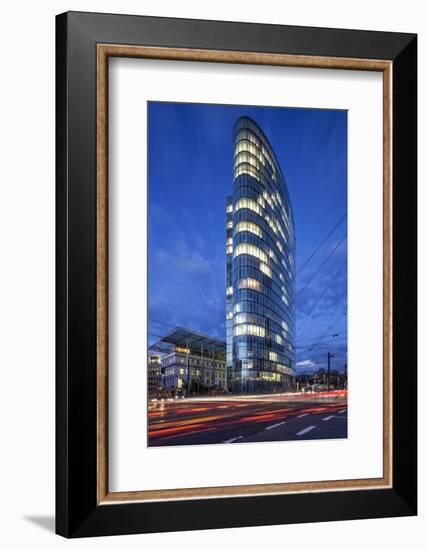 The Landmark Eliptical Commercial Office Building Gap at Graf Adolf Platz in Dusseldorf-Cahir Davitt-Framed Photographic Print