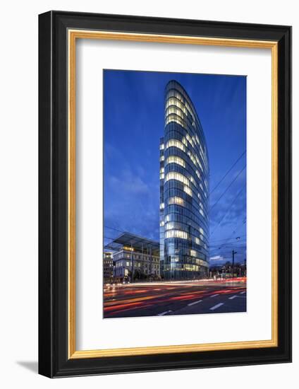 The Landmark Eliptical Commercial Office Building Gap at Graf Adolf Platz in Dusseldorf-Cahir Davitt-Framed Photographic Print