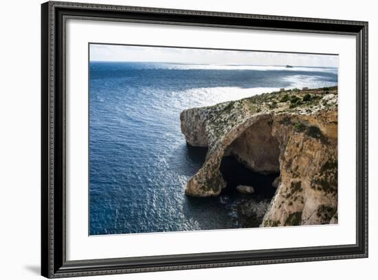 The Landscape around the Blue Grotto, Malta, Mediterranean, Europe-Michael Runkel-Framed Photographic Print