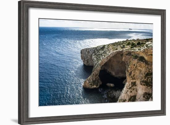 The Landscape around the Blue Grotto, Malta, Mediterranean, Europe-Michael Runkel-Framed Photographic Print