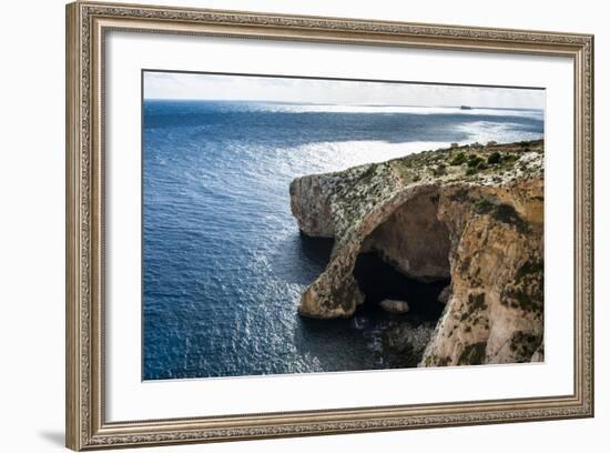 The Landscape around the Blue Grotto, Malta, Mediterranean, Europe-Michael Runkel-Framed Photographic Print