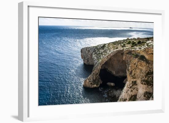 The Landscape around the Blue Grotto, Malta, Mediterranean, Europe-Michael Runkel-Framed Photographic Print
