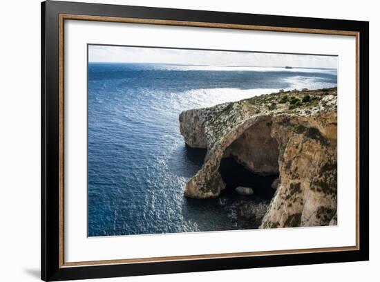 The Landscape around the Blue Grotto, Malta, Mediterranean, Europe-Michael Runkel-Framed Photographic Print