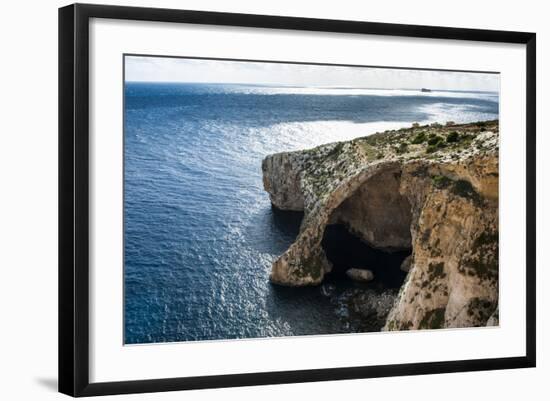 The Landscape around the Blue Grotto, Malta, Mediterranean, Europe-Michael Runkel-Framed Photographic Print