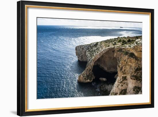 The Landscape around the Blue Grotto, Malta, Mediterranean, Europe-Michael Runkel-Framed Photographic Print