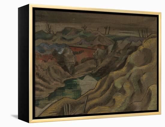 The Landscape: Hill 60, C.1917 (Ink & W/C on Paper)-Paul Nash-Framed Premier Image Canvas