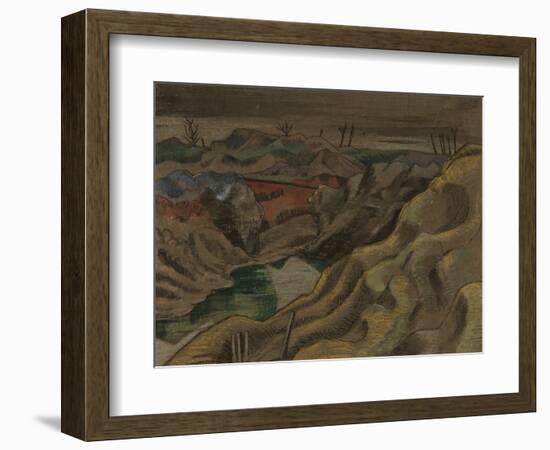 The Landscape: Hill 60, C.1917 (Ink & W/C on Paper)-Paul Nash-Framed Giclee Print