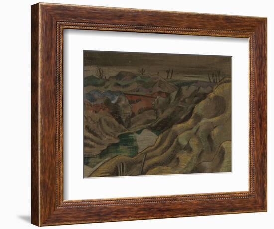 The Landscape: Hill 60, C.1917 (Ink & W/C on Paper)-Paul Nash-Framed Giclee Print