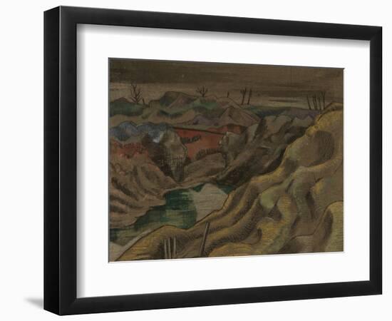 The Landscape: Hill 60, C.1917 (Ink & W/C on Paper)-Paul Nash-Framed Giclee Print