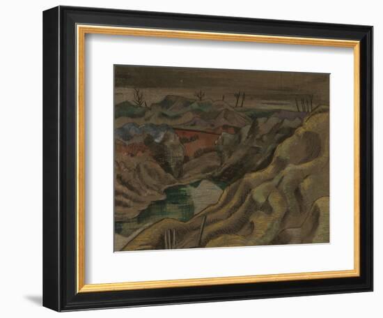 The Landscape: Hill 60, C.1917 (Ink & W/C on Paper)-Paul Nash-Framed Giclee Print