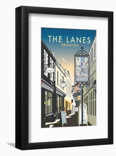 The Lanes, Brighton - Dave Thompson Contemporary Travel Print-Dave Thompson-Framed Giclee Print