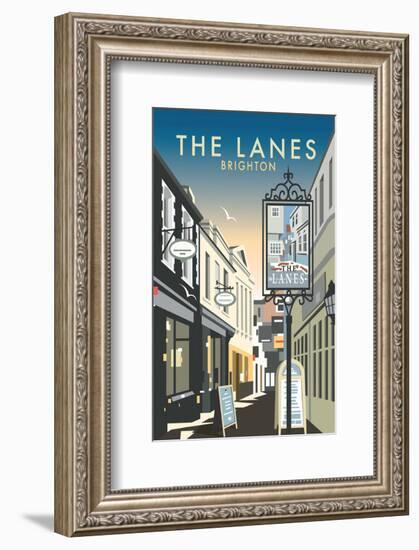 The Lanes, Brighton - Dave Thompson Contemporary Travel Print-Dave Thompson-Framed Giclee Print