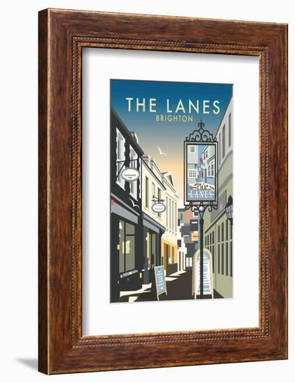 The Lanes, Brighton - Dave Thompson Contemporary Travel Print-Dave Thompson-Framed Giclee Print