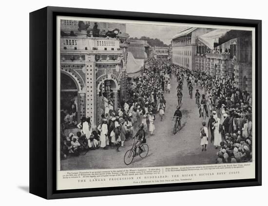 The Langer Procession in Hyderabad, the Nizam's Bicycle Boys' Corps-null-Framed Premier Image Canvas