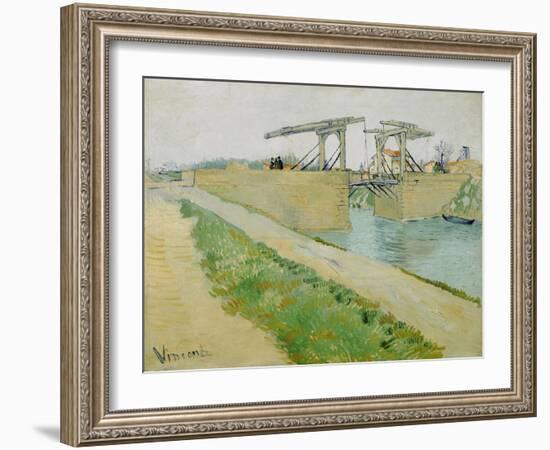 The Langlois Bridge, March 1888-Vincent van Gogh-Framed Giclee Print