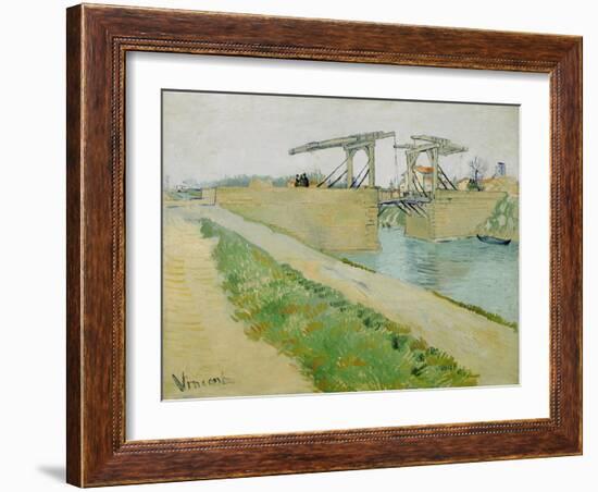 The Langlois Bridge, March 1888-Vincent van Gogh-Framed Giclee Print