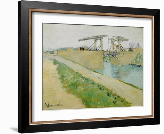 The Langlois Bridge, March 1888-Vincent van Gogh-Framed Giclee Print