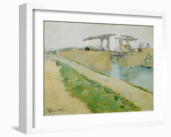 The Langlois Bridge, March 1888-Vincent van Gogh-Framed Giclee Print