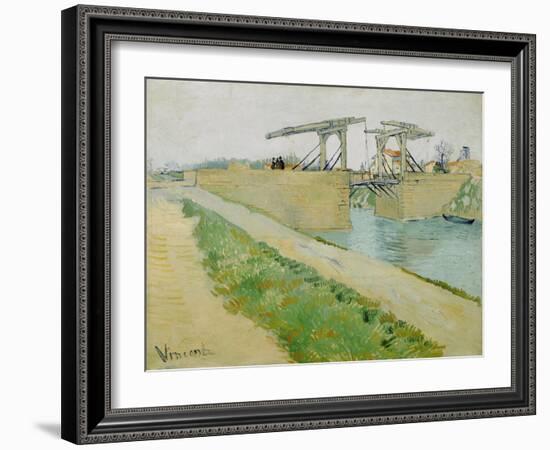 The Langlois Bridge, March 1888-Vincent van Gogh-Framed Giclee Print
