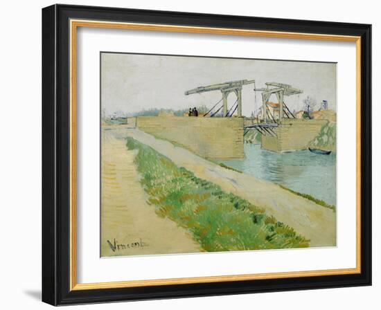 The Langlois Bridge, March 1888-Vincent van Gogh-Framed Giclee Print