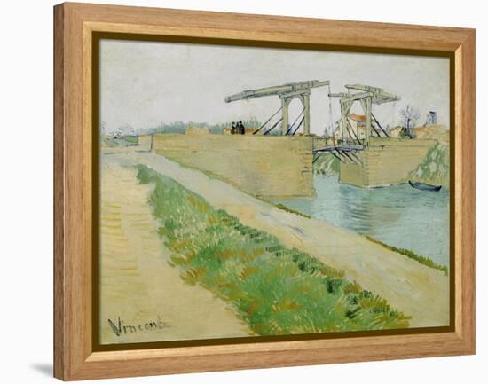 The Langlois Bridge, March 1888-Vincent van Gogh-Framed Premier Image Canvas