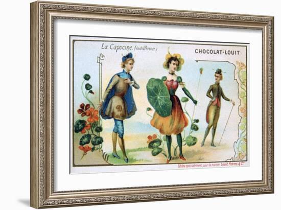 The Language of Flowers, Nasturtium, Indifference, C1900-null-Framed Giclee Print