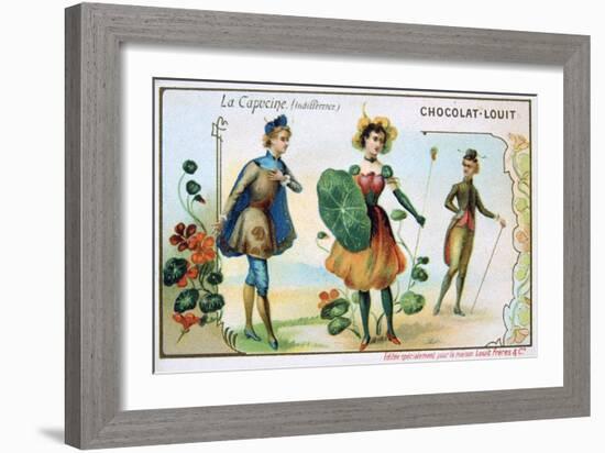 The Language of Flowers, Nasturtium, Indifference, C1900-null-Framed Giclee Print