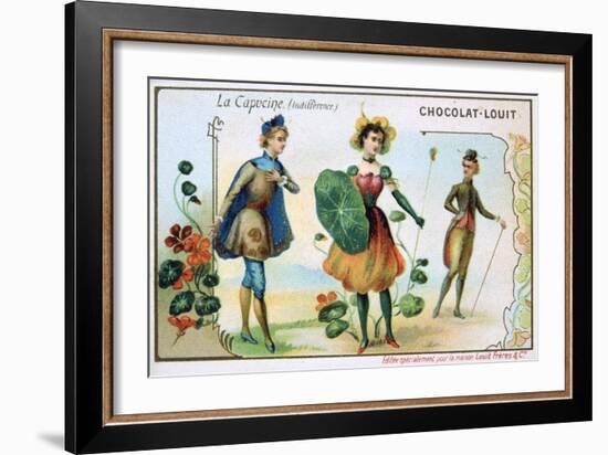 The Language of Flowers, Nasturtium, Indifference, C1900-null-Framed Giclee Print