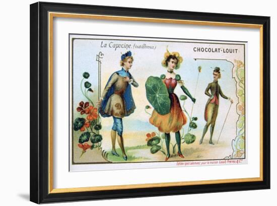 The Language of Flowers, Nasturtium, Indifference, C1900-null-Framed Giclee Print