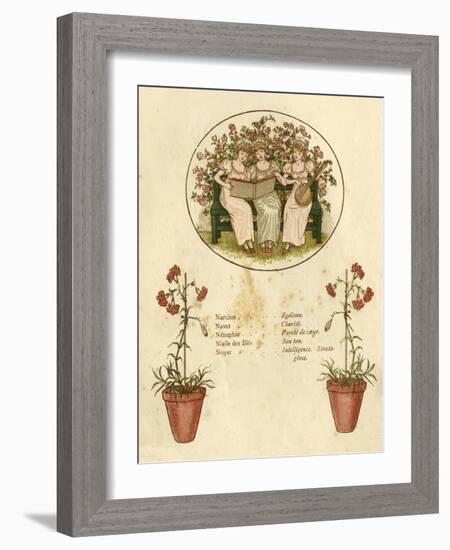 The Language of Flowers Poster-Kate Greenaway-Framed Art Print