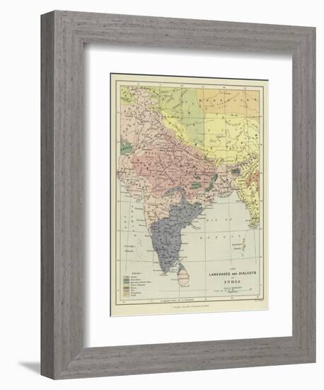 The Languages and Dialects of India-null-Framed Giclee Print