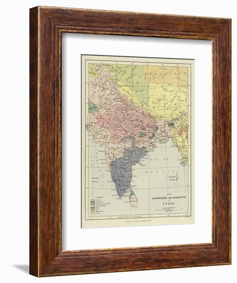 The Languages and Dialects of India-null-Framed Giclee Print