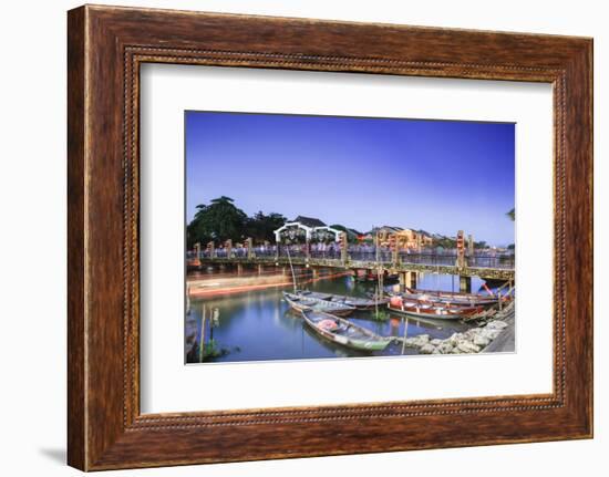 The Lantern Bridge over the Thu Bon River in the historic centre, Hoi An, UNESCO World Heritage Sit-Alex Robinson-Framed Photographic Print