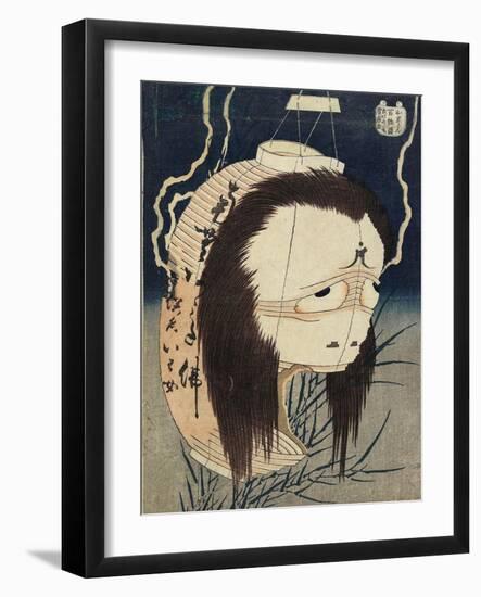 The Lantern Ghost, Iwa, C. 1831-1832-Katsushika Hokusai-Framed Giclee Print