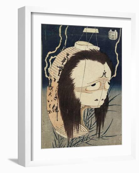 The Lantern Ghost, Iwa, C. 1831-1832-Katsushika Hokusai-Framed Giclee Print