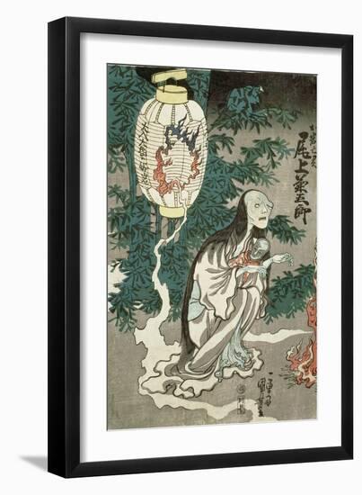 The Lantern of the Ghost of Sifigured O-Iwa, Edo Period, 1852, Japanese-null-Framed Giclee Print