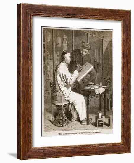 The Lantern-Painter, Illustration from 'The Illustrated London News', 1861 (Litho)-Theodore Delamarre-Framed Giclee Print