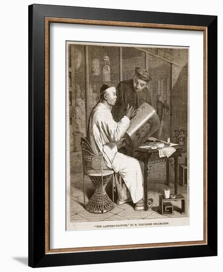 The Lantern-Painter, Illustration from 'The Illustrated London News', 1861 (Litho)-Theodore Delamarre-Framed Giclee Print