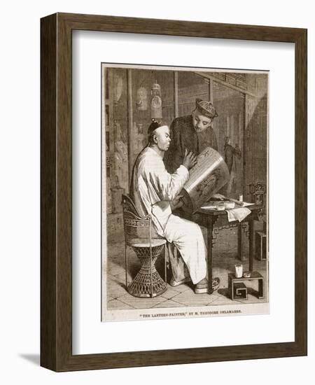 The Lantern-Painter, Illustration from 'The Illustrated London News', 1861 (Litho)-Theodore Delamarre-Framed Giclee Print