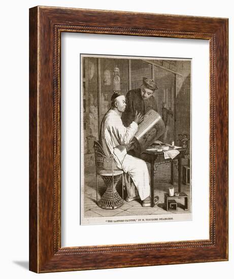 The Lantern-Painter, Illustration from 'The Illustrated London News', 1861 (Litho)-Theodore Delamarre-Framed Giclee Print