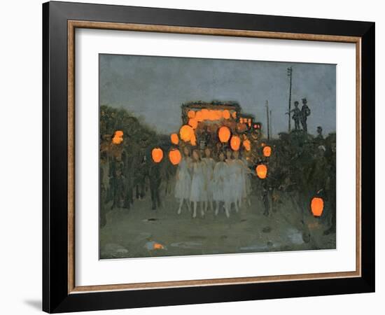 The Lantern Parade c.1918-Thomas Cooper Gotch-Framed Giclee Print