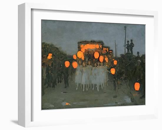 The Lantern Parade c.1918-Thomas Cooper Gotch-Framed Giclee Print