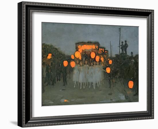 The Lantern Parade c.1918-Thomas Cooper Gotch-Framed Giclee Print